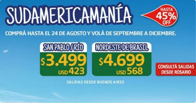 Volar a Brasil desde Buenos Aires Argentina LAN Oferta