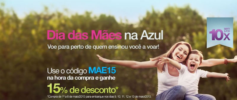 Vuelos baratos en Brasil - Dia das Maes - Azul - Viajar